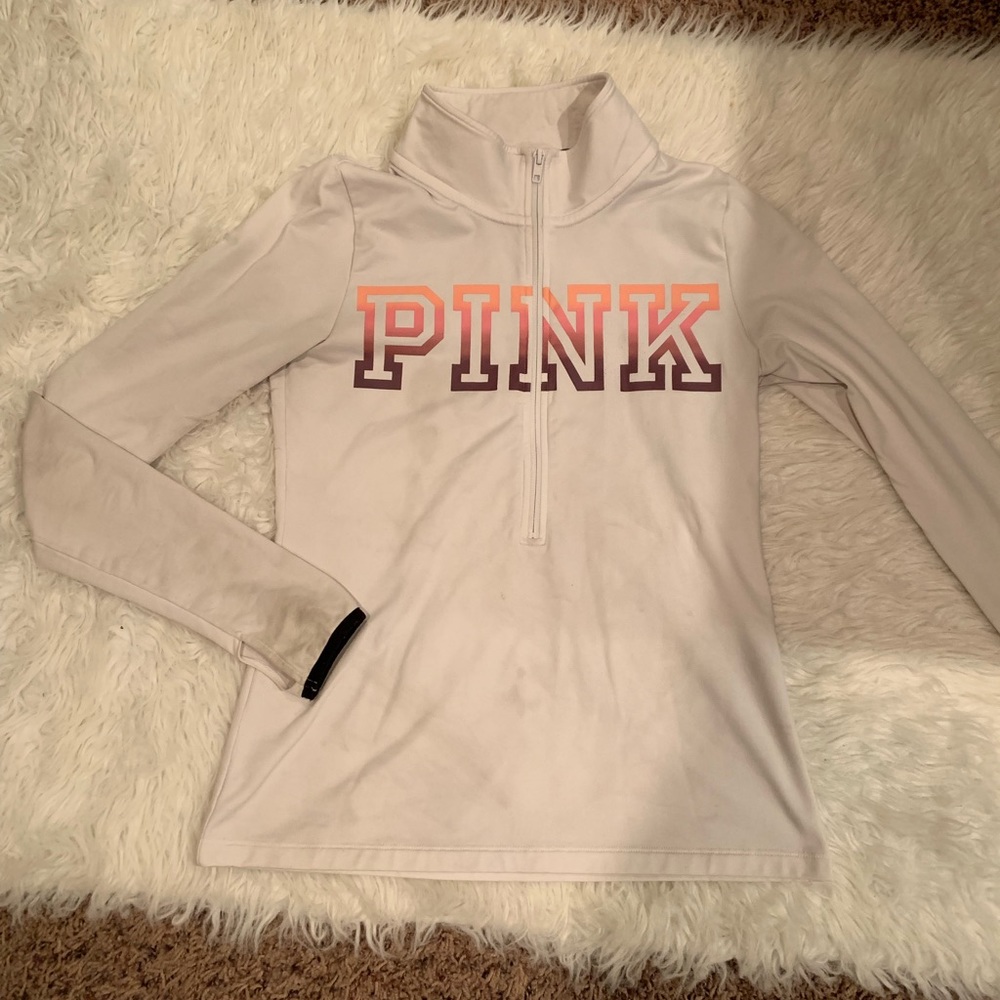 VS Pink quarter zip pullover